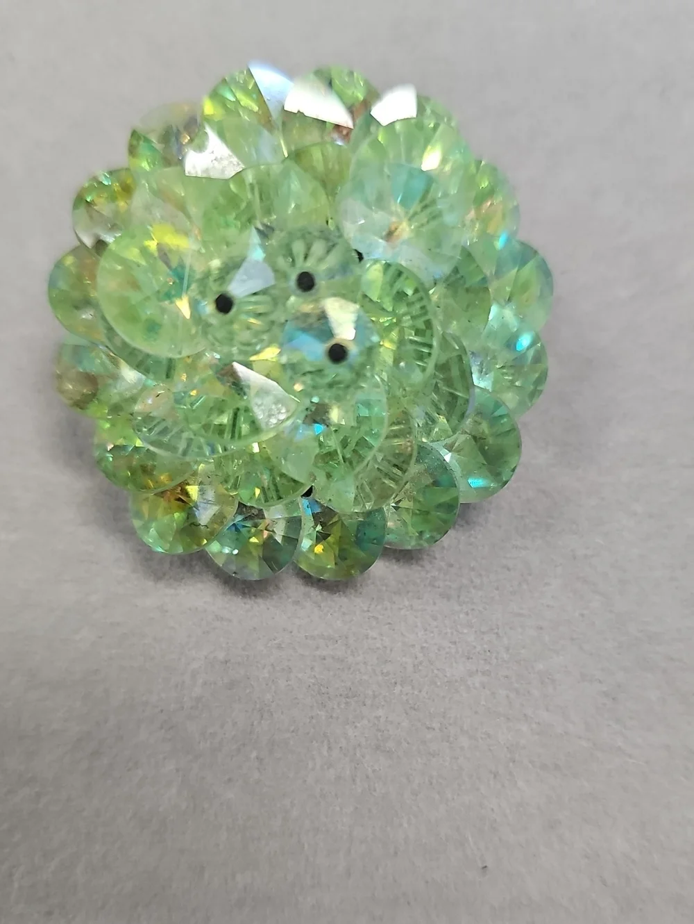 Green Crystal Cluster Brooch - Women Jewelry